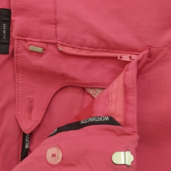 Worthington Women's slim Fit Chino Pink Capri Pants Sz 4 - Picture 7 of 9